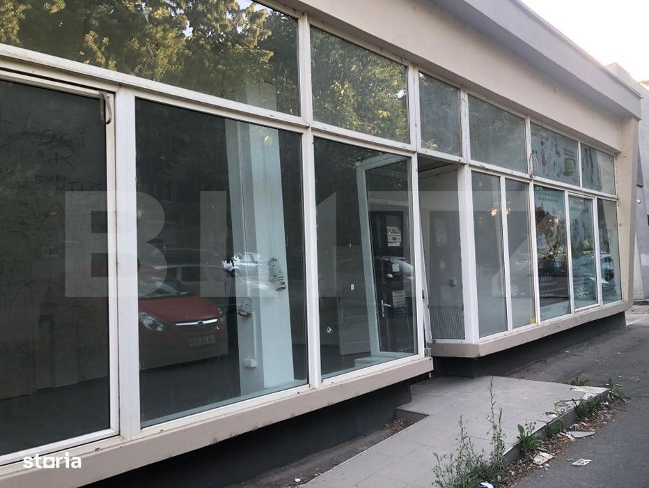 Spatiu comercial cu vitrina stradala de 20ml, 265 mp, zona Closca