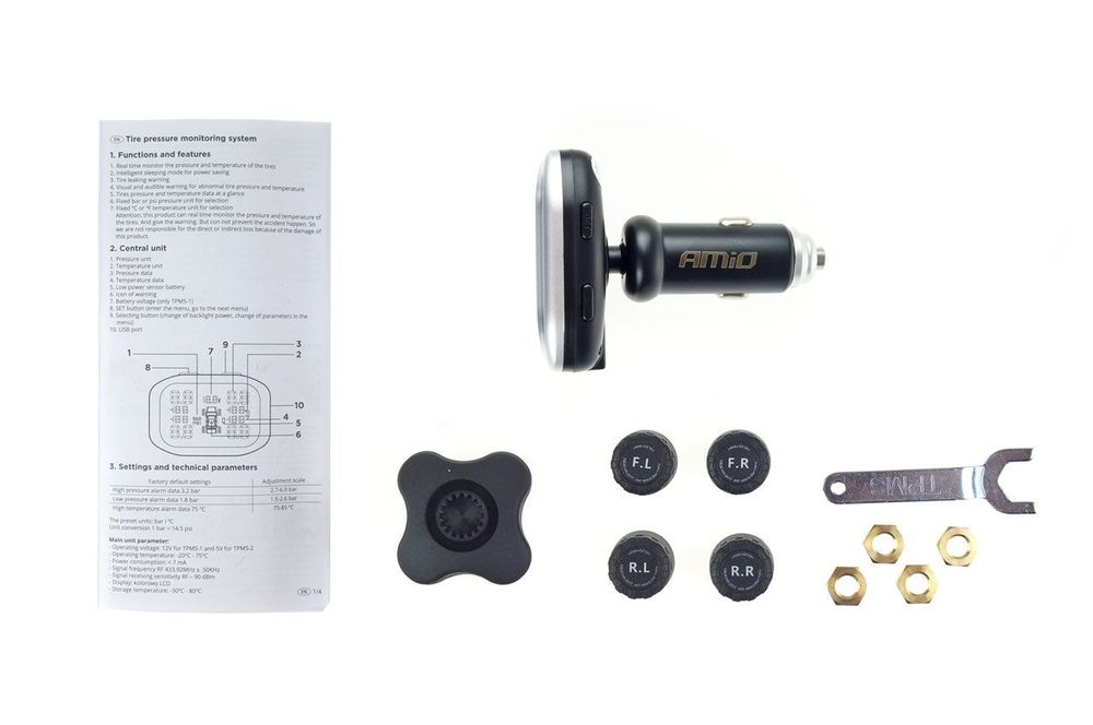 Senzori presiune roti Amio, Tpms, monitorizare presiune si temperatura aer din anvelope