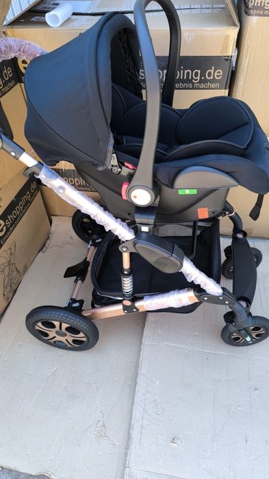 Комбинирана количка 3 в 1 вкл. кош за новородено/кола, зимен/летен кош