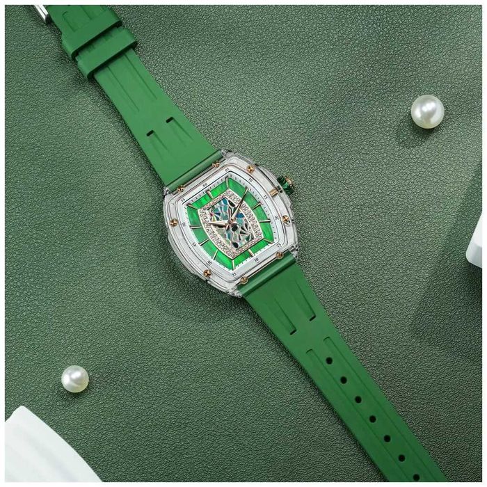 Нов дамски часовник TSAR BOMBA Crystal Chic Swiss TB8219G - гаранция