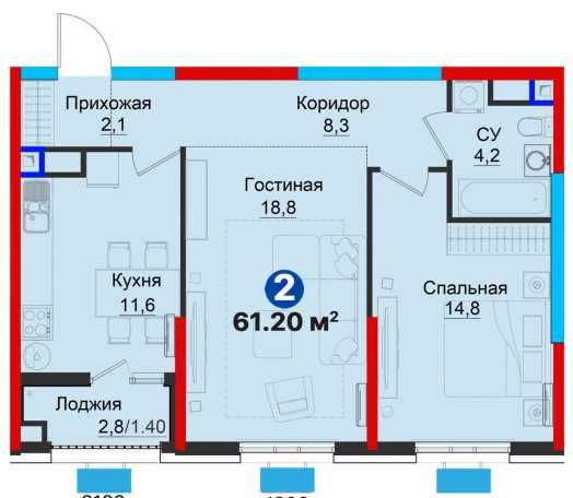 2к квартира в Яшнабаде с КАДАСТРОМ | льготная ипотека 18%