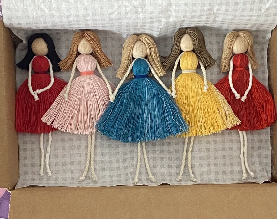 Papusele tehnica macrame - Cadouri personalizate - Handmade