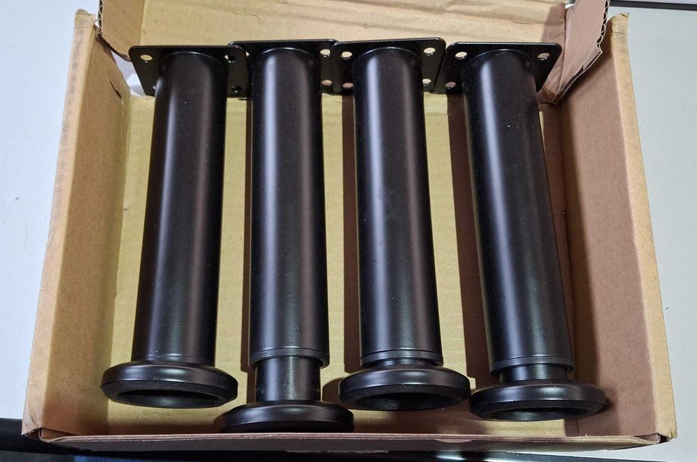 Set 4 picioare reglabile Zocipro, 18-30 cm, metalice, negre