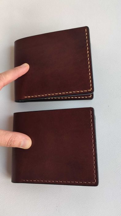 Ръчно изработени минималистични кожени портфейли за мъже, черни