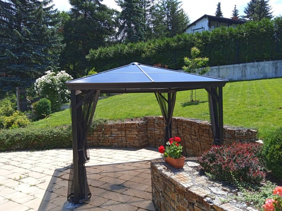 Алуминиева беседка с поликарбонатен покрив SOJAG Верона 3х4.2x2.6 м