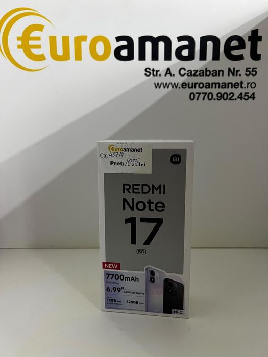 Telefon mobil Xiaomi REDMI Note 17, 128GB, 4GB RAM -I-