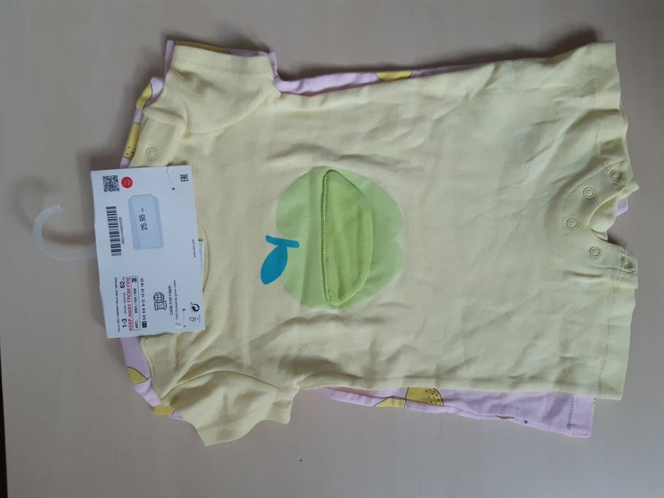 Нови летни ромпъри Zara, размер 1-3 месеца