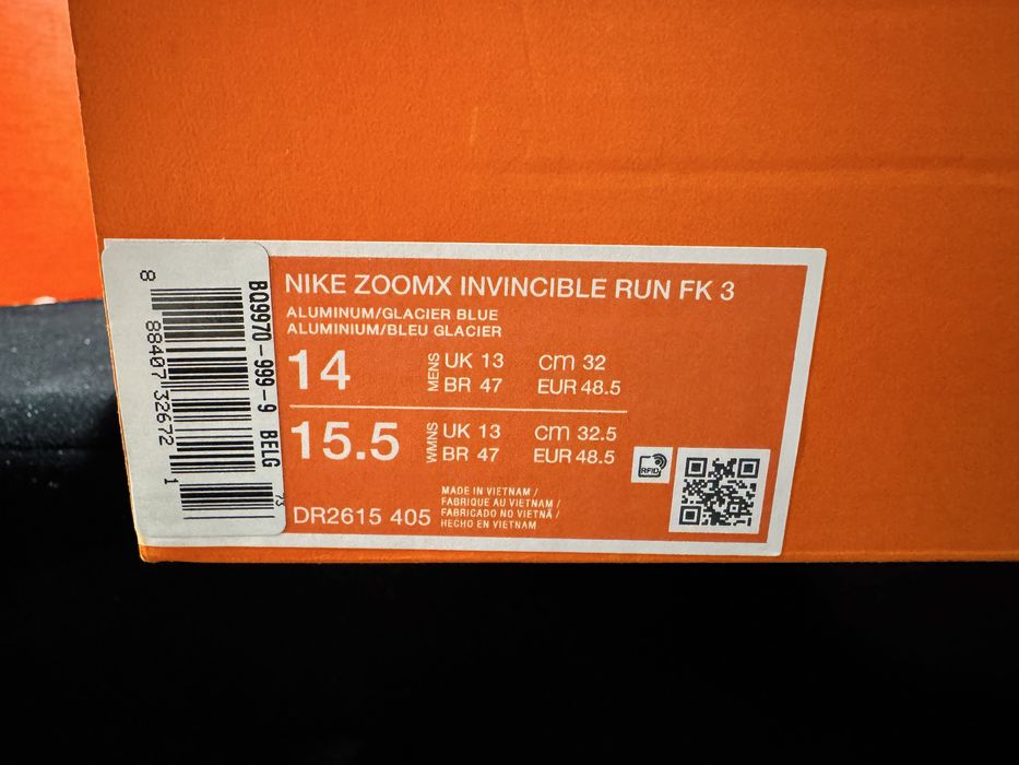 № 48.5 оригинални Nike ZoomX Invincible Run Flyknit 3 ShoeMag