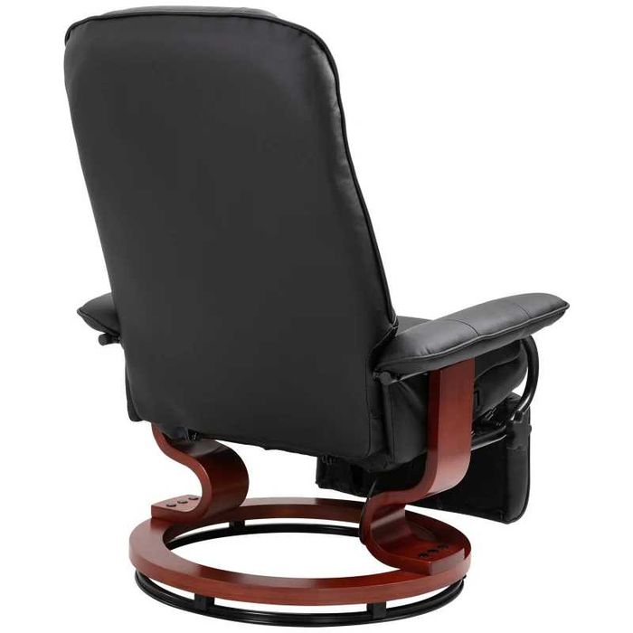 HOMCOM ТВ фотьойл с регулируема облегалка, въртящ се на 360° и 145°