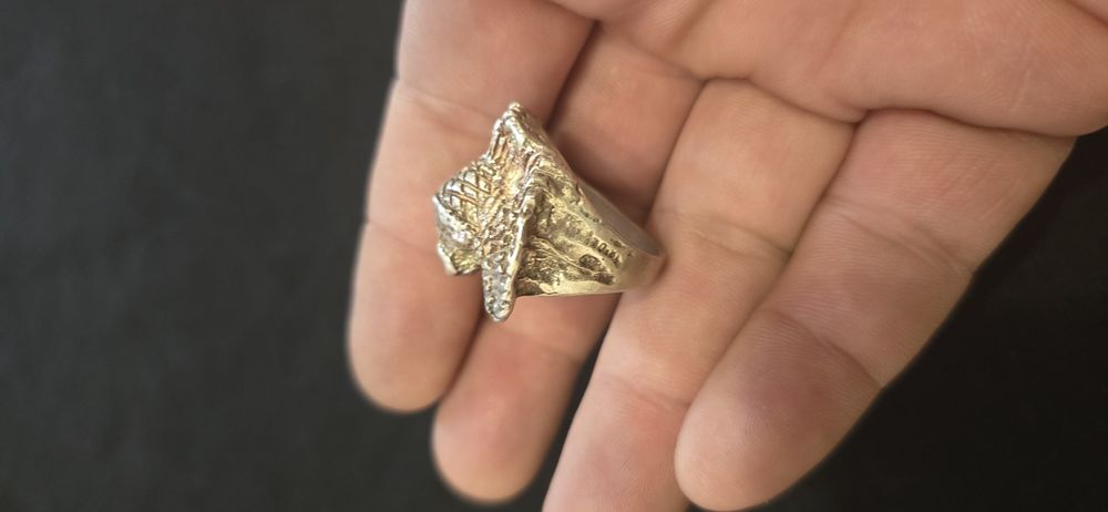 Inel argint masiv vultur