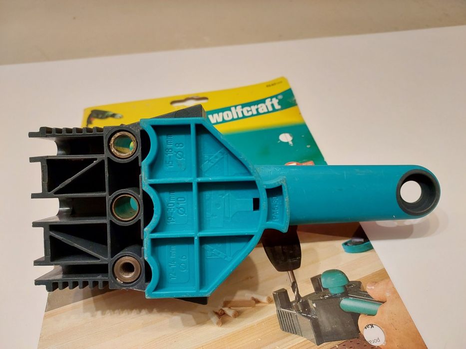 Dispozitiv de dibluire Wolfcraft, 6-10 mm. Aproape nou. Plus cepuri.