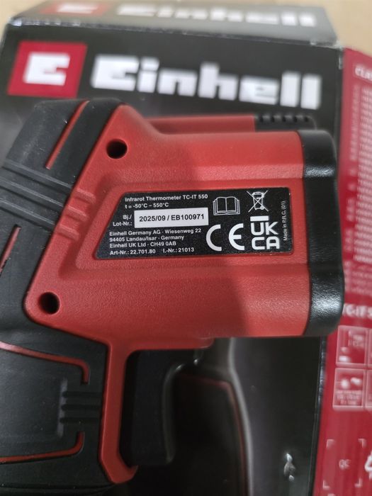Termometru cu infrarosu -50 pana la +550 grade C ecran LCD iluminat Einhell TC-IT 550