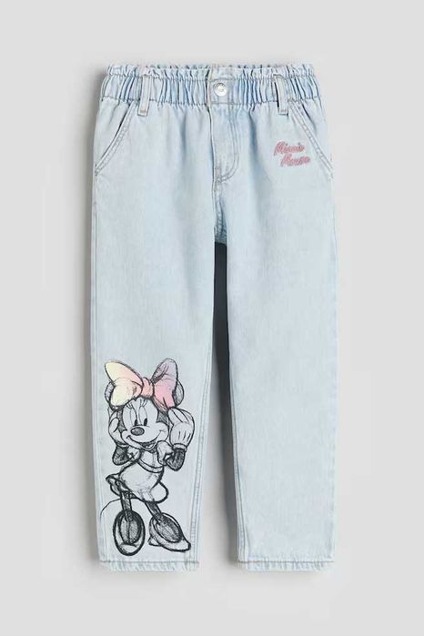 Jeans Minnie Mouse 7-8, 8-9, 9-10 ani / 128, 134, 140