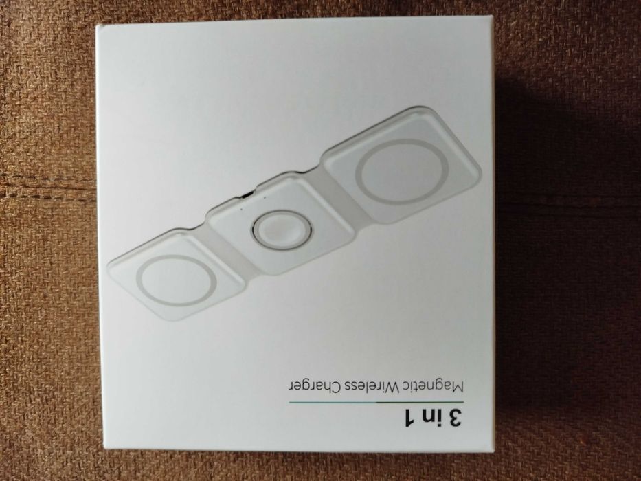 Магнитная беспроводная зарядка,3в 1 для телефона,смарт-часов наушников