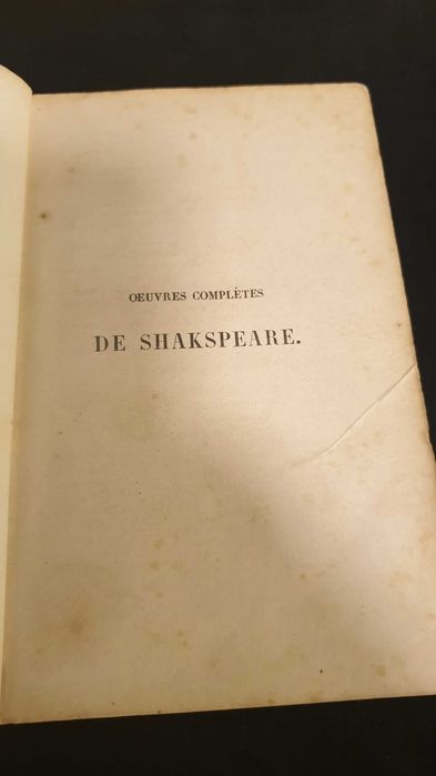 Opere de Shakespeare - carte an apariție 1843