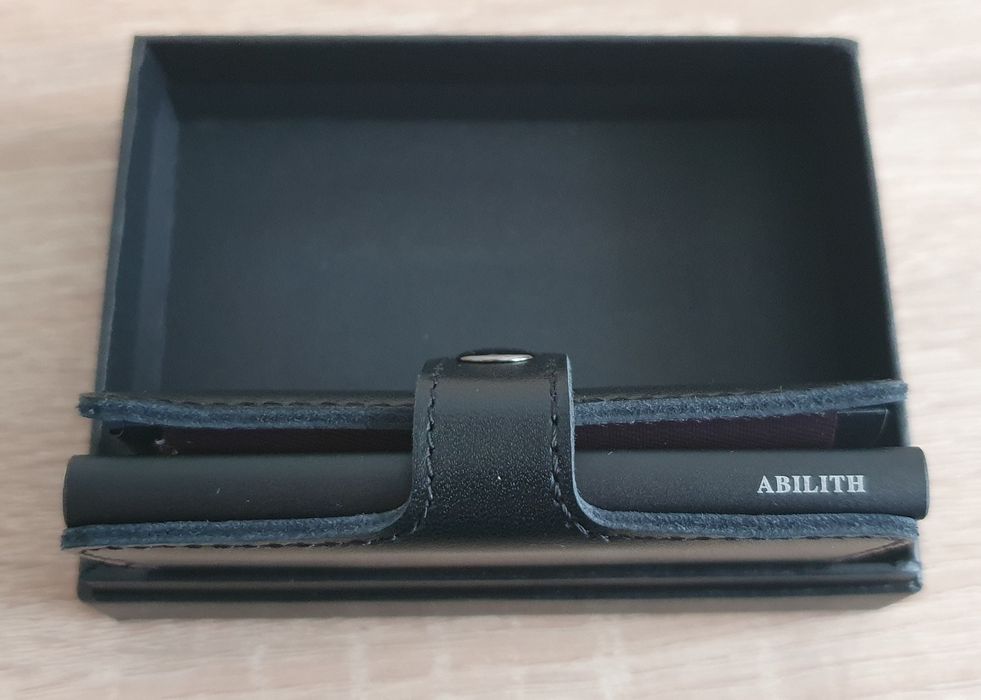 Portofel port card piele card holder cu protectie RFID