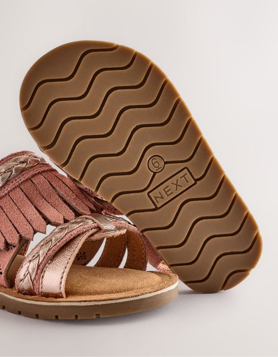Сандали Next естествена кожа и велур