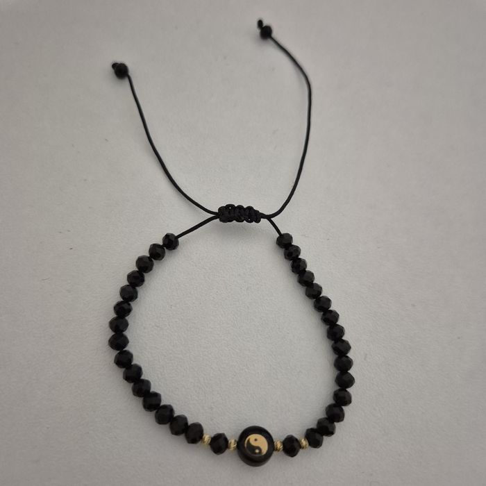 Bratara snur cu bile aur