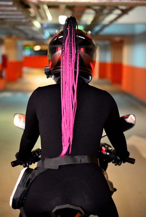 Coada afro pentru casca moto/ski/atv/scuter etc