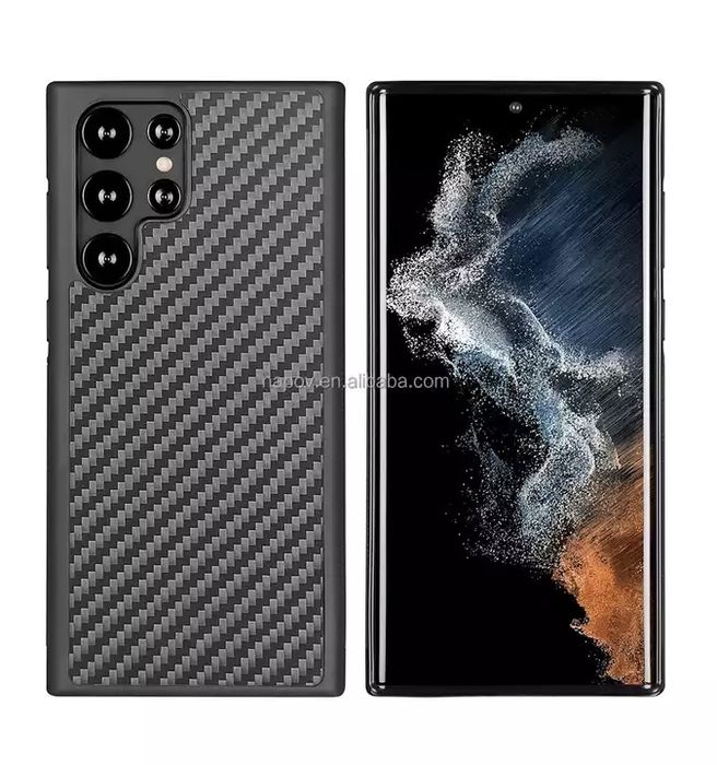 Husa Silicon Textura Carbon Samsung S23/S22/S21 Plus Ultra Slim 0.2mm