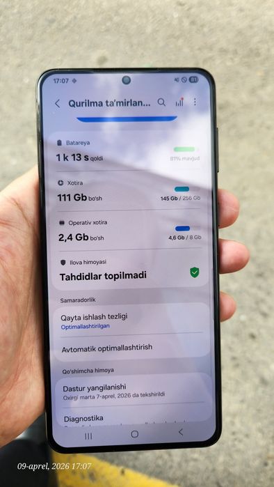 Samsung S21 Plus 5G ideal umuman aybi yoʻq. 8/256 gb