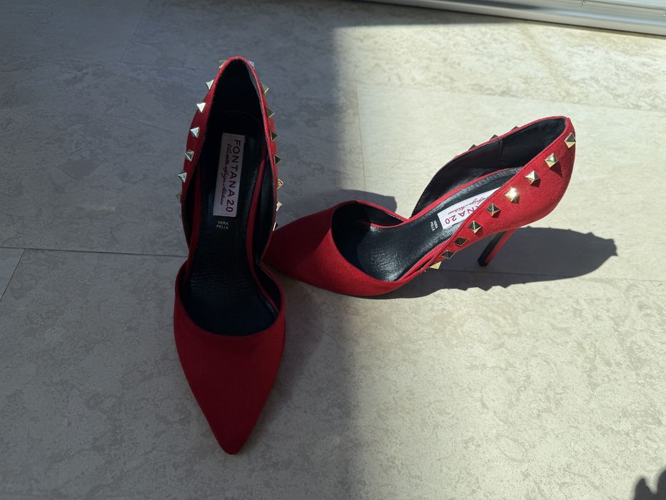 Pantofi rosii eleganti Fontana