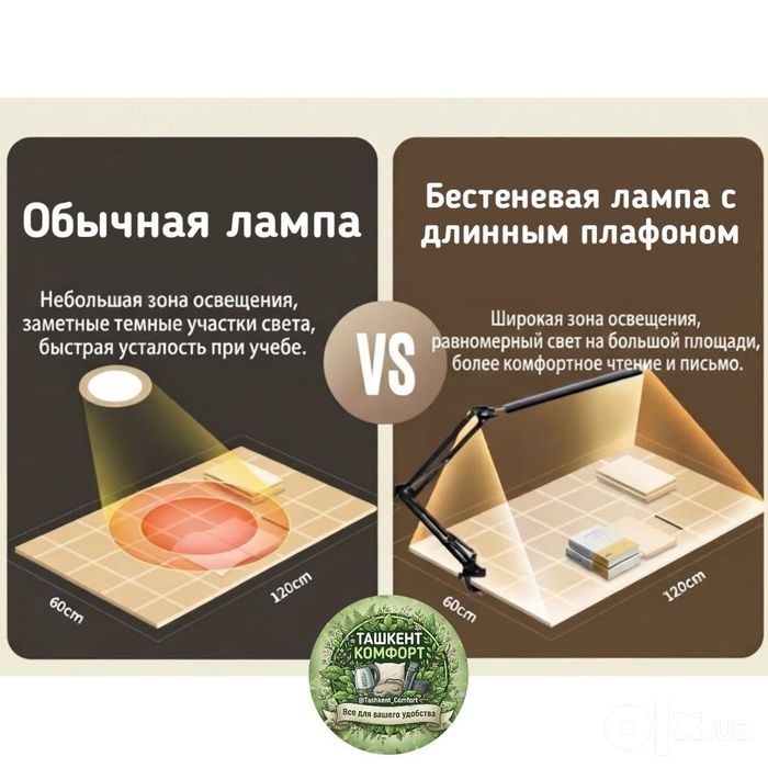 Бесплатная доставка / Настольная лампа с длинным плафоном