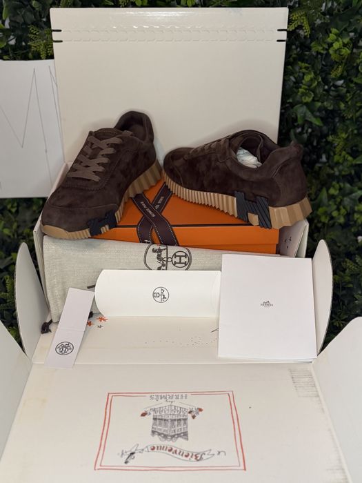 Adidași/Sneakers Hermes Bouncing sneakers brown/ premium quality