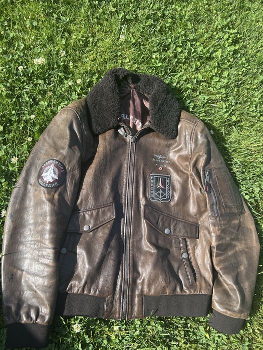 Мъжко кожено яке AERONAUTICA MILITARE