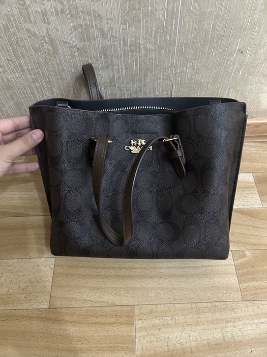 кожаная сумка тоут Coach