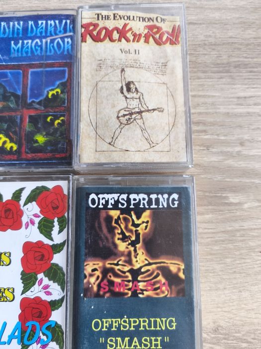 Casete audio rock & pop originale – Metallica, Guns N’ Roses, Elvis, Offspring – 40 lei/buc