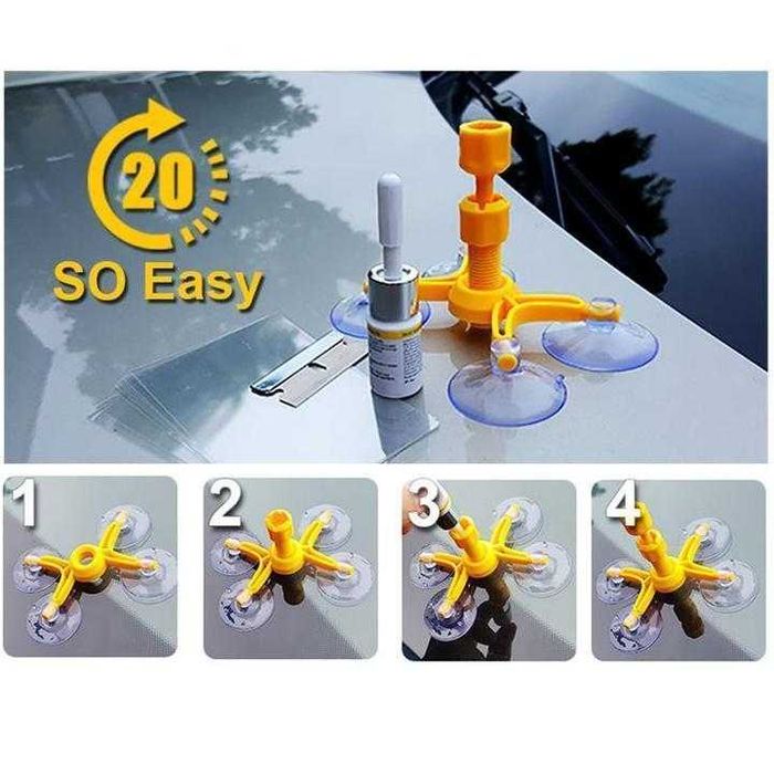 Ремонтен комплект за поправка на спукано стъкло Windshield repair kit