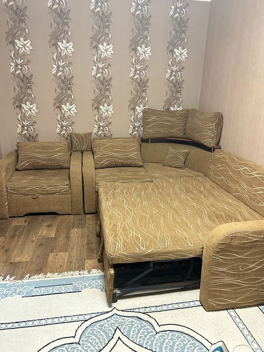 Угловой диван + с креслом , раскладной