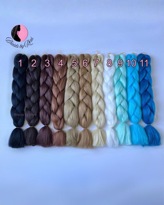 Канекалон за плитки, коса за плитки, Kanekalon, braids