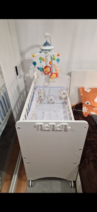 Vand patut co-sleeping, lemn MDF, nanan