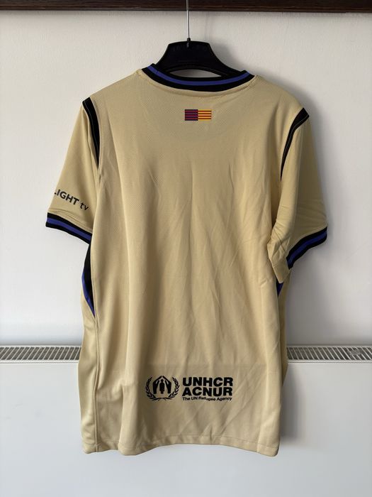 Tricou S FC Barcelona Nou Nepurtat Crem Bej Maro