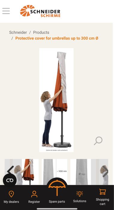 Чадър за градина/тераса Doppler