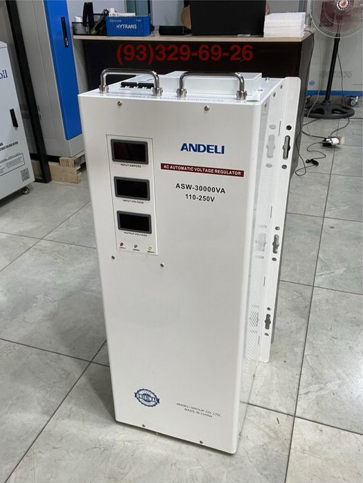 Стабилизатор Stabilizator Andeli ASW-30KVA 110v devorga o’rnatilinadi