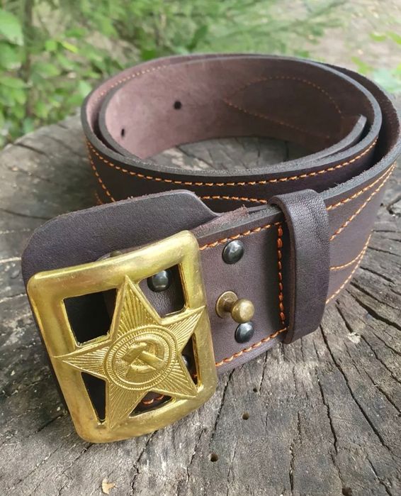 Ремень кожаный, офицерский