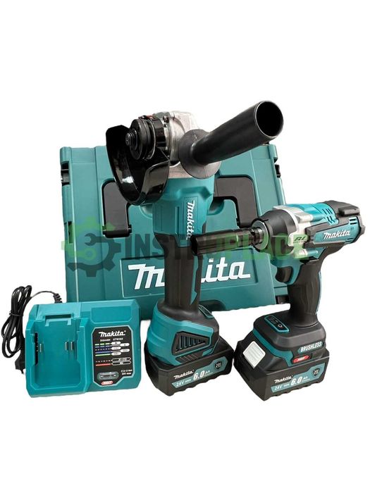 2в1 БЕЗЧЕТКОВ Акумулаторен ъглошлайф и гайковерт Makita 24v с МАКИТА