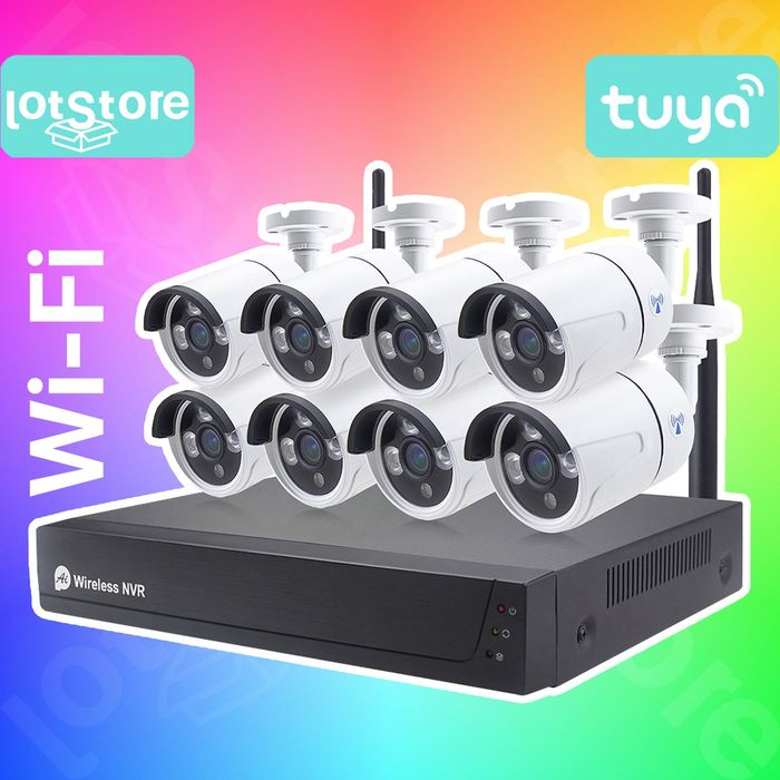 Комплект камер видеонаблюдения 4 и 8 камер для дома с передачей на тел