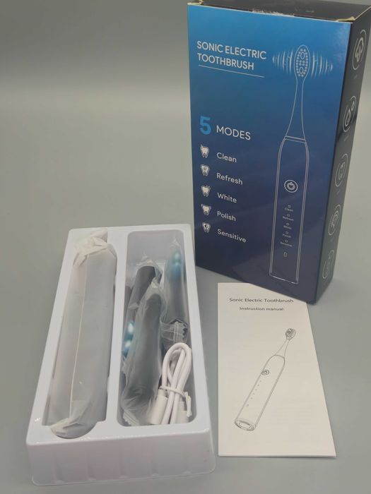 Sonic Electric Toothbrush звукова четка с 5 режима, 5 глави и USB зареждане