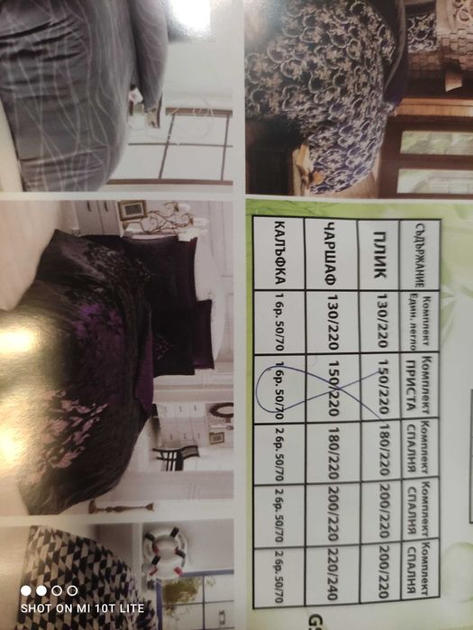 Комплект чаршафи за единично легло