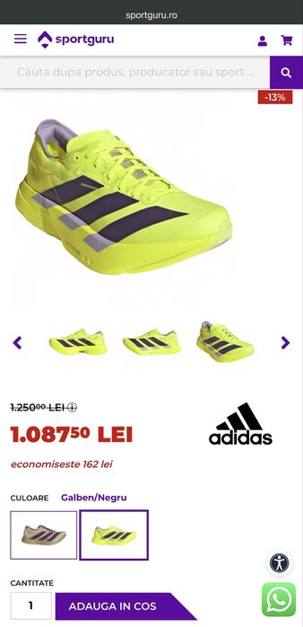 Adidas Adios Pro 4 - Mărimea 44 2/3, NOI + Factură SportGuru