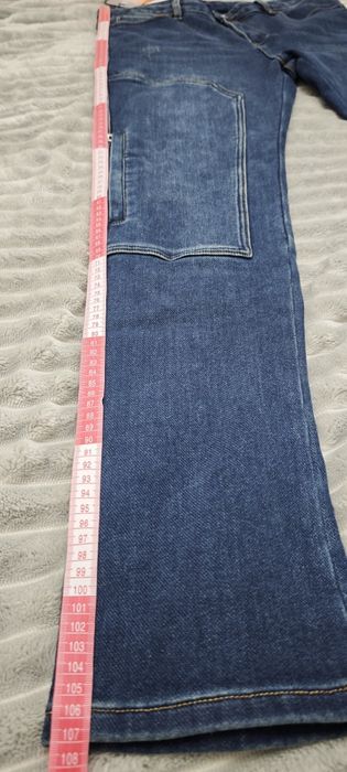 Blugi moto bleumarin L