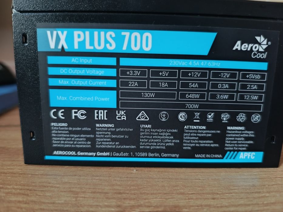 Sursa Aerocool VX PLUS 700, 700W