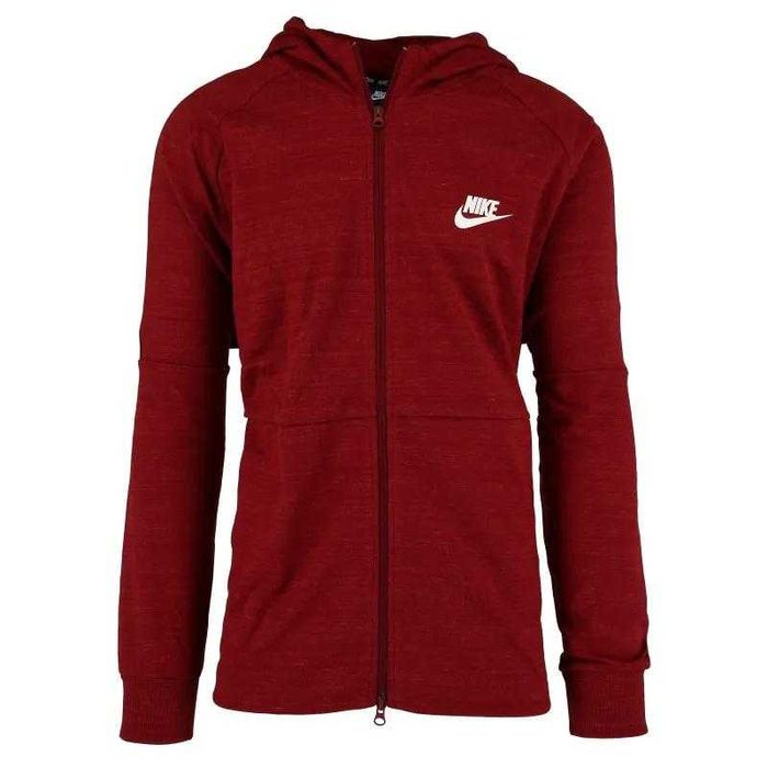 НОВ оригинален червен суичър с цип фланела NIKE Найк размер L от САЩ