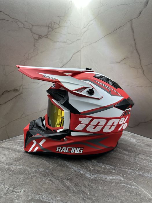 НОВО! Комплект кросови каски с очила