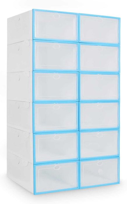 Комплект от 12 броя кутии за съхранение на обувки, Органайзер