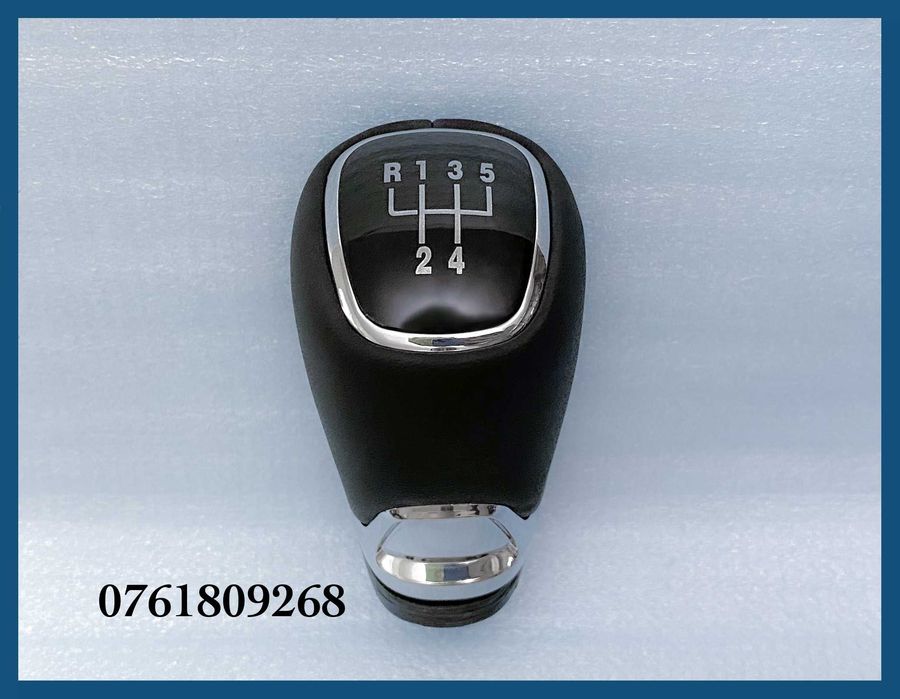 Nuca schimbator din piele pentru SKODA Octavia 2 / 3 / Fabia / Rapid / Superb / Yeti cu 5 trepte